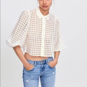 Zara Daisy Puff Sleeve Top